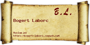 Bogert Laborc névjegykártya